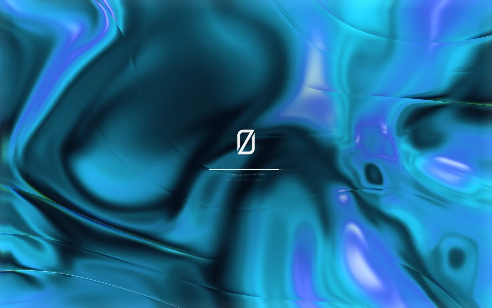 The ZeroDay loading screen, with plasma behind the logo